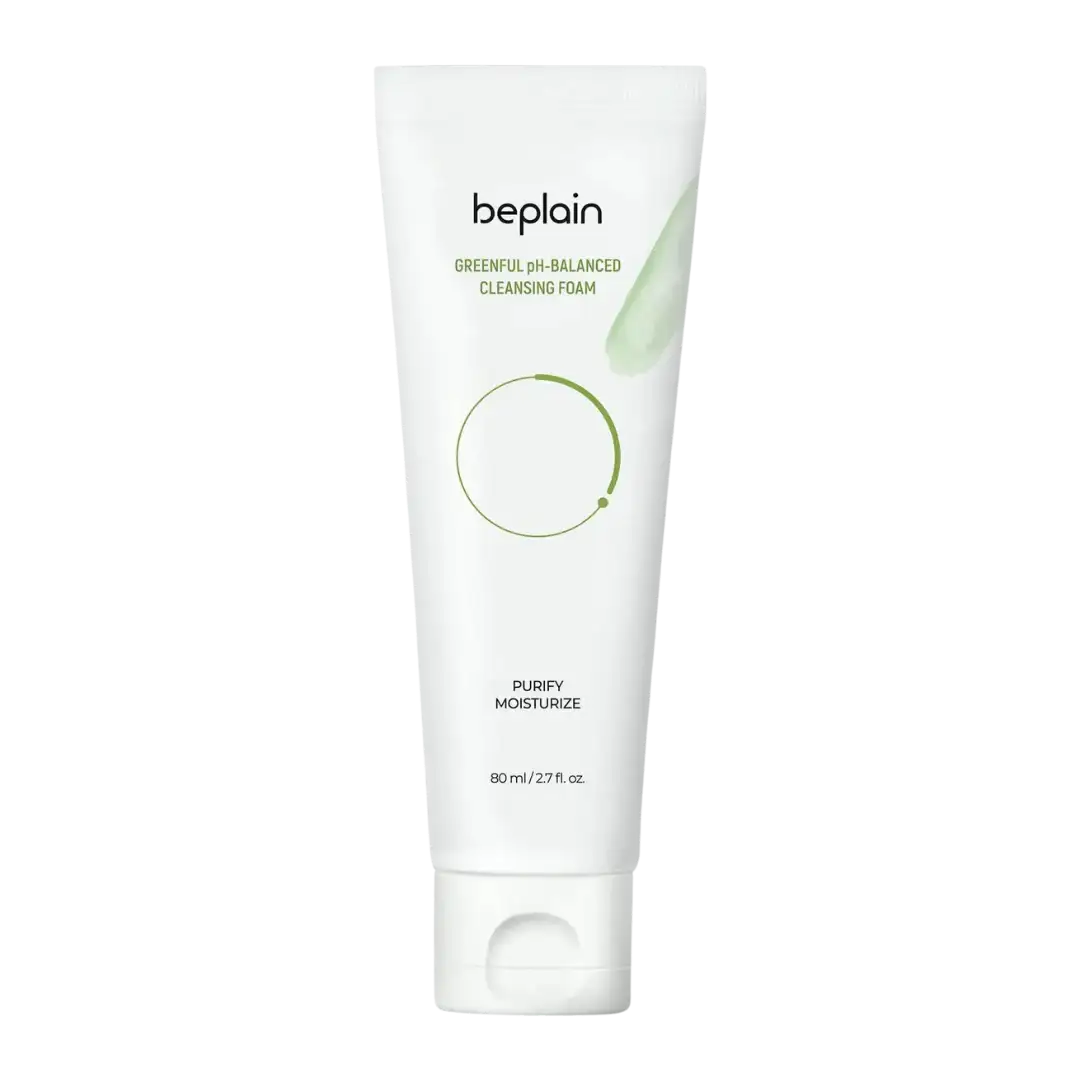 Beplain Mung Bean pH-Balanced Cleansing Foam 80ml — Facial Cleanser — product view
