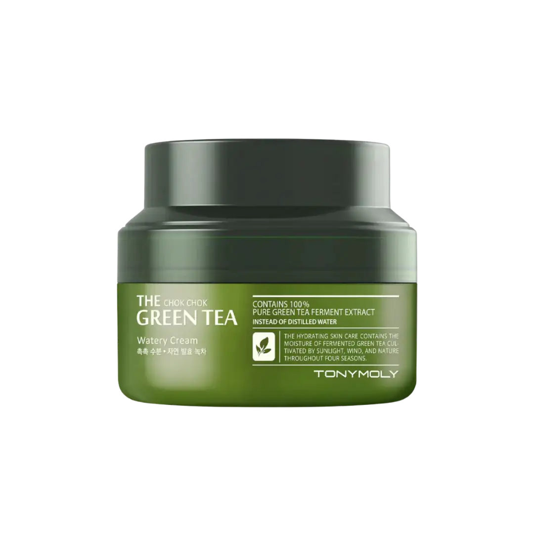 TONYMOLY The Chok Chok Green Tea Watery Moisture Cream 100ml Korean beauty product image 1