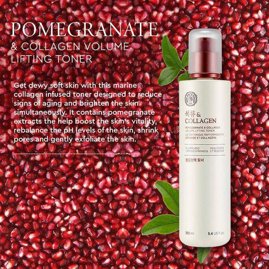 The Face Shop POMEGRANATE AND COLLAGEN VOLUME LIFTING TONER 160ml Korean beauty product image 2