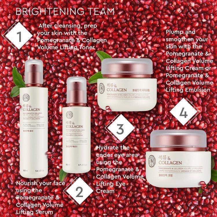 The Face Shop POMEGRANATE AND COLLAGEN VOLUME LIFTING TONER 160ml Korean beauty product image 7
