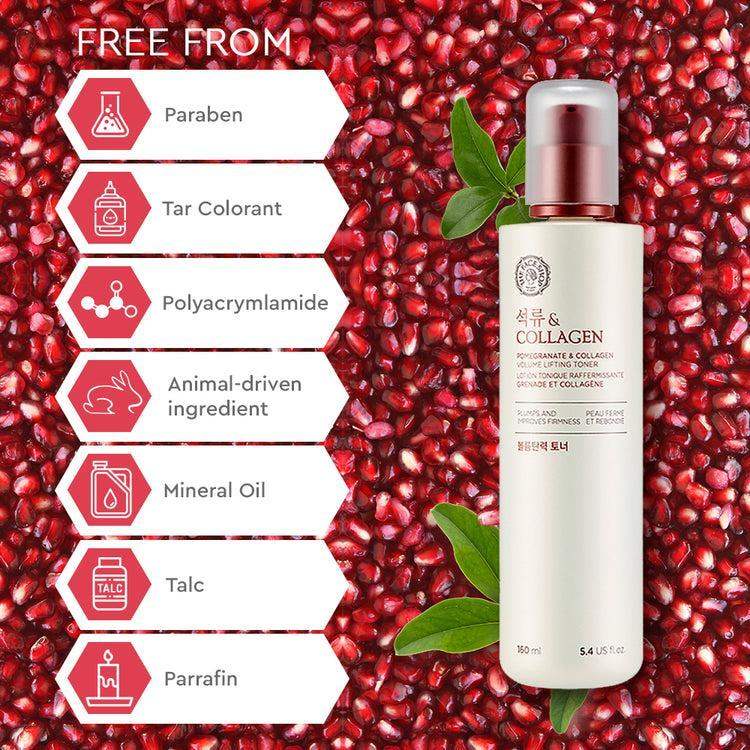 The Face Shop POMEGRANATE AND COLLAGEN VOLUME LIFTING TONER 160ml Korean beauty product image 8