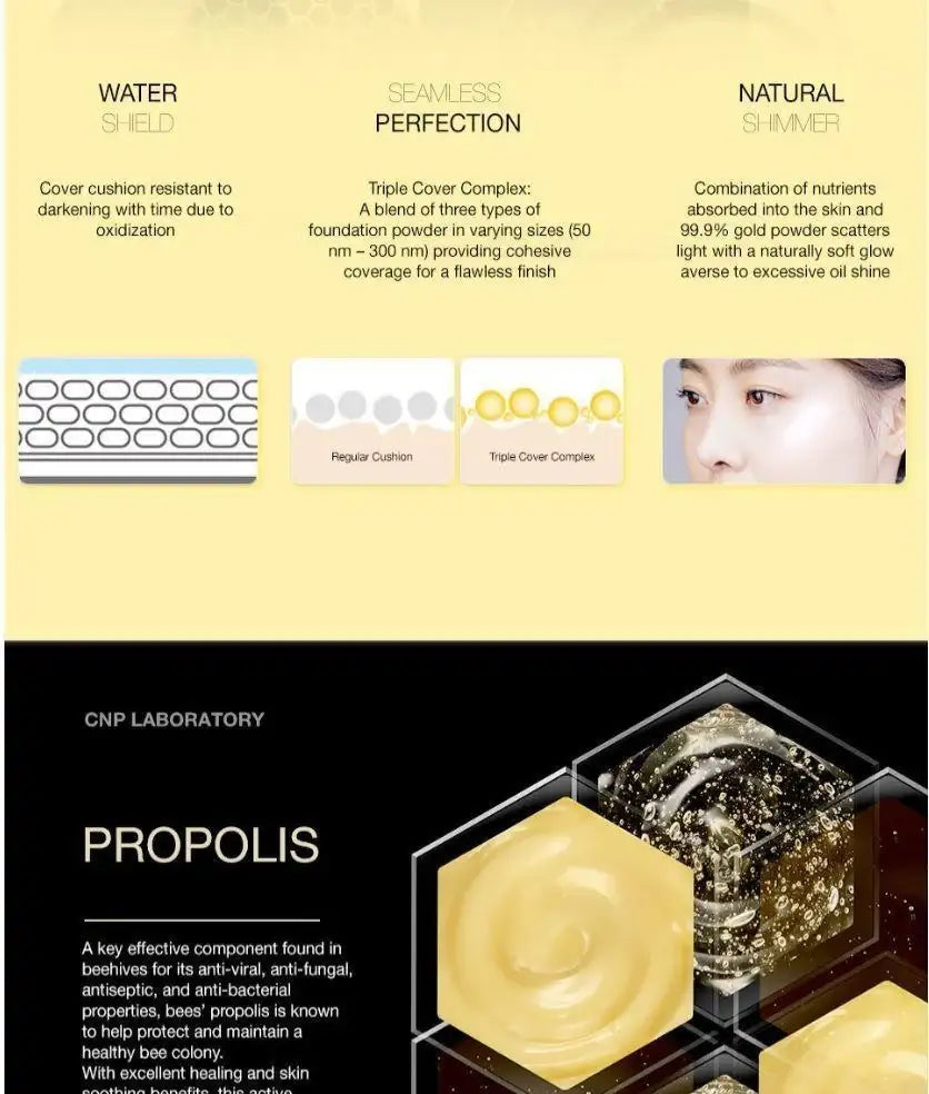 CNP Laboratory Propolis Ampule In Cushion -No.23 X2ea Korean skincare product image 4