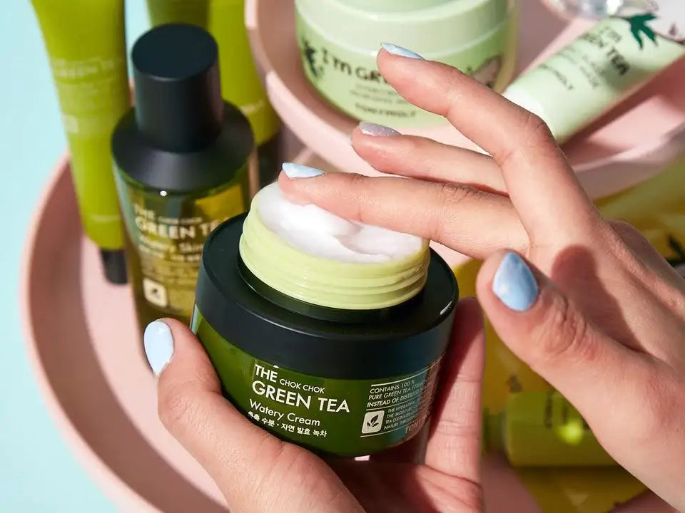 TONYMOLY The Chok Chok Green Tea Watery Moisture Cream 100ml Korean beauty product image 5