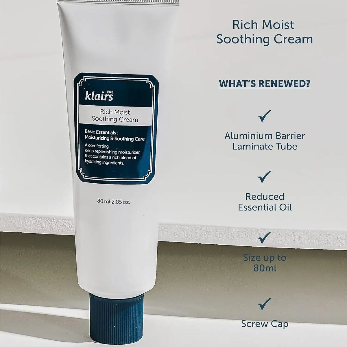 Dear Klairs Rich Moist Soothing Cream 80ml Korean moisturizer product image 9
