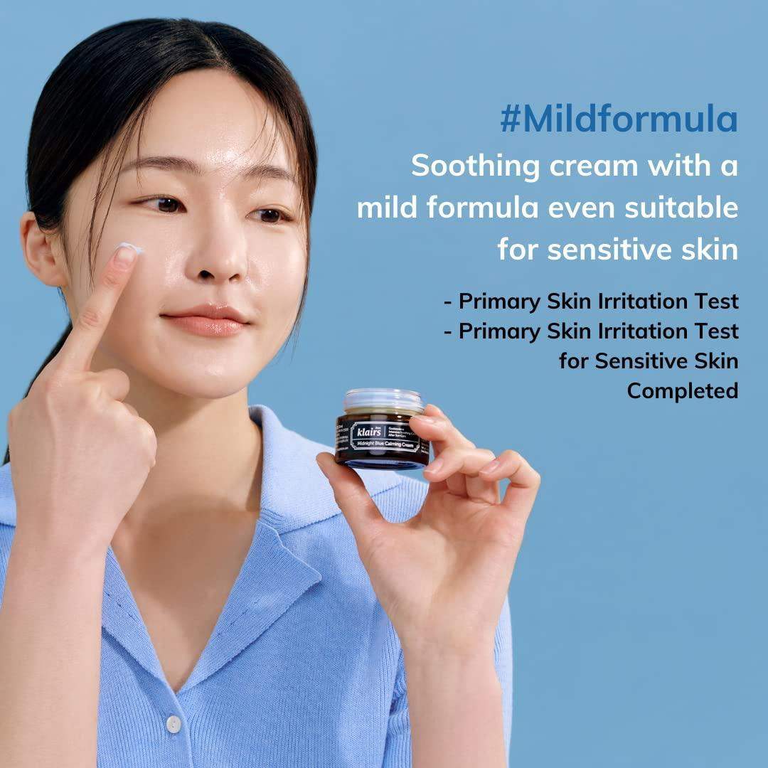 Dear Klairs Midnight Blue Calming Cream 30ml Korean moisturizer product image 8