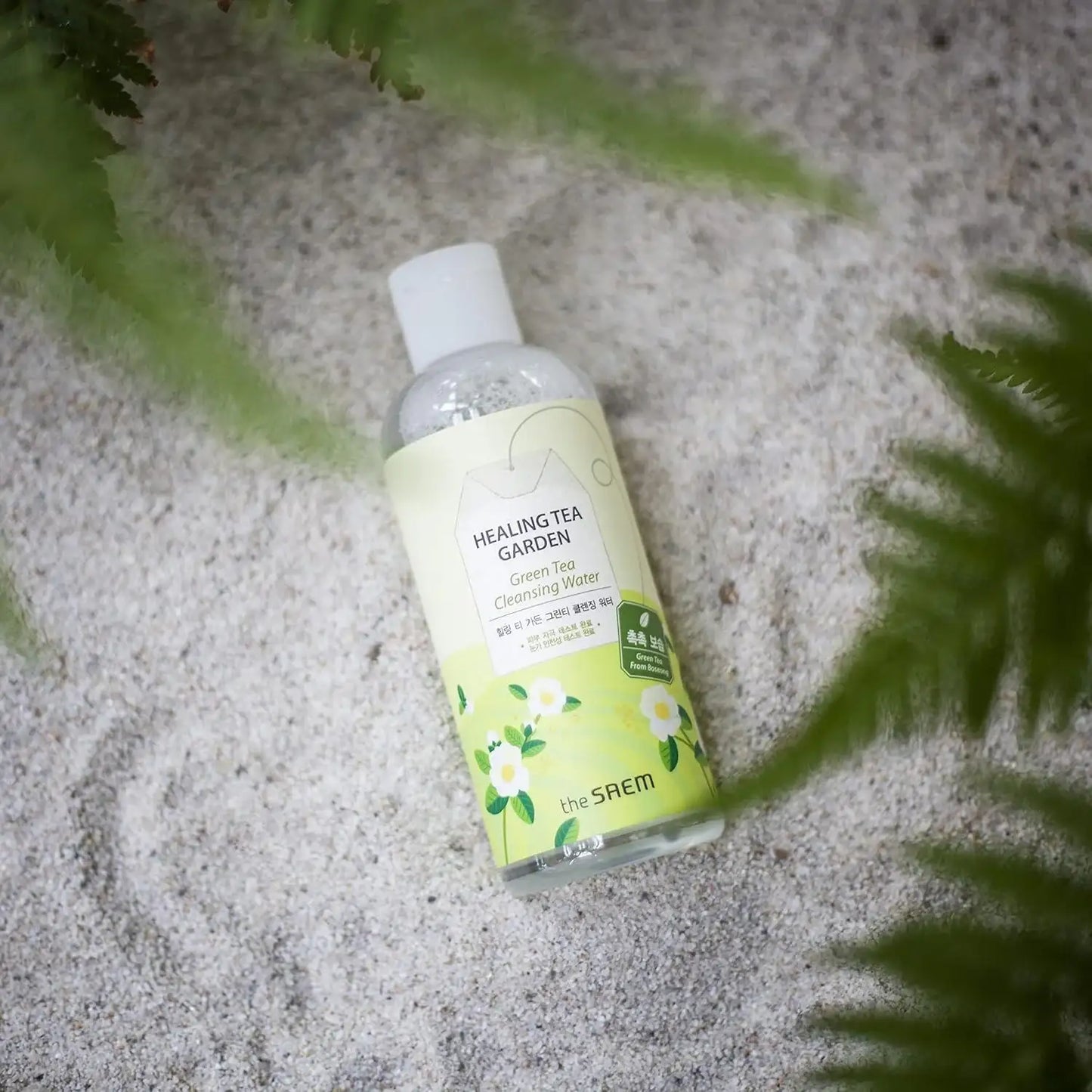 The Saem Healing Tea Garden Green Tea Cleansing Water 300ml Korean beauty product image 5