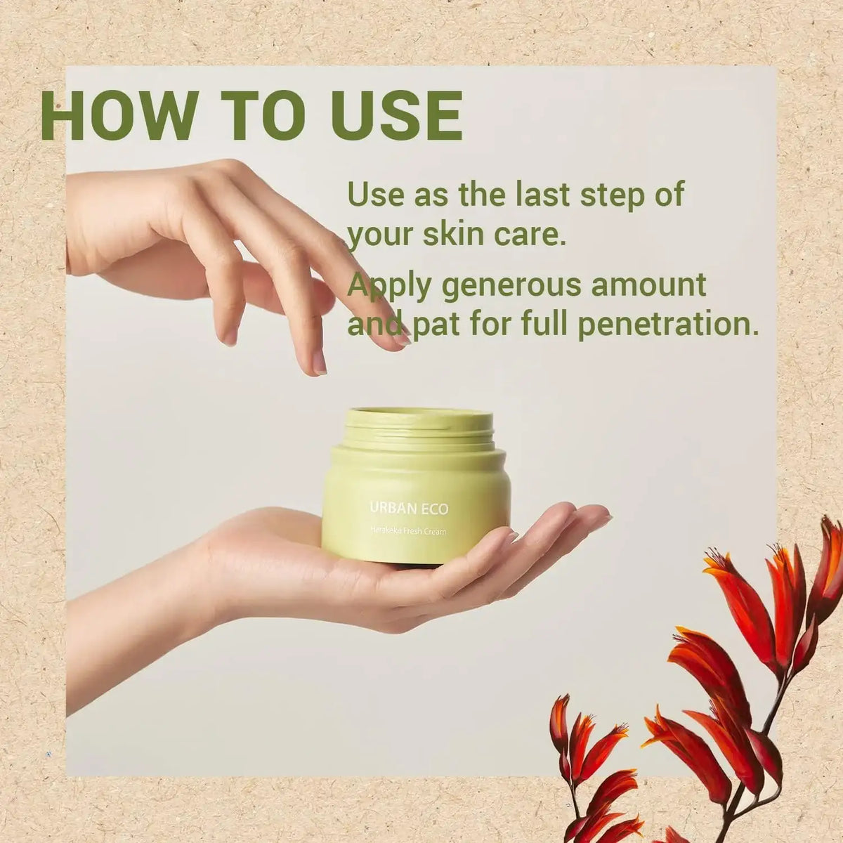 The Saem Urban Eco Harakeke Fresh Cream 50ml Korean beauty product image 8