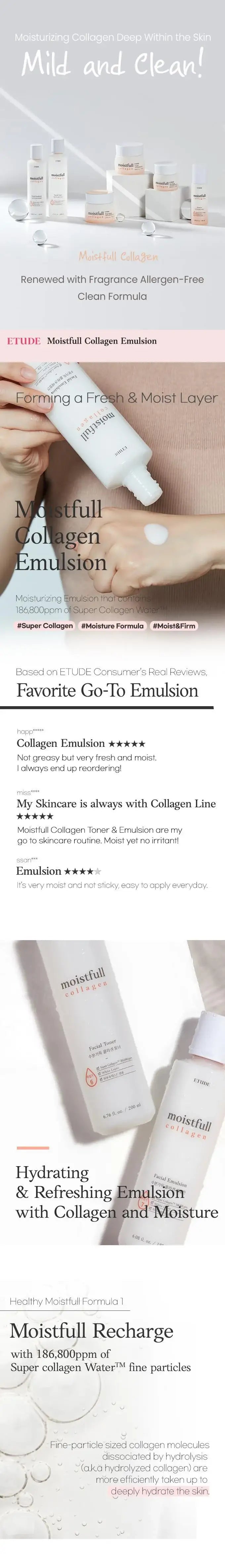 Etude House Moistfull Collagen Emulsion 180ml Korean beauty product image 4