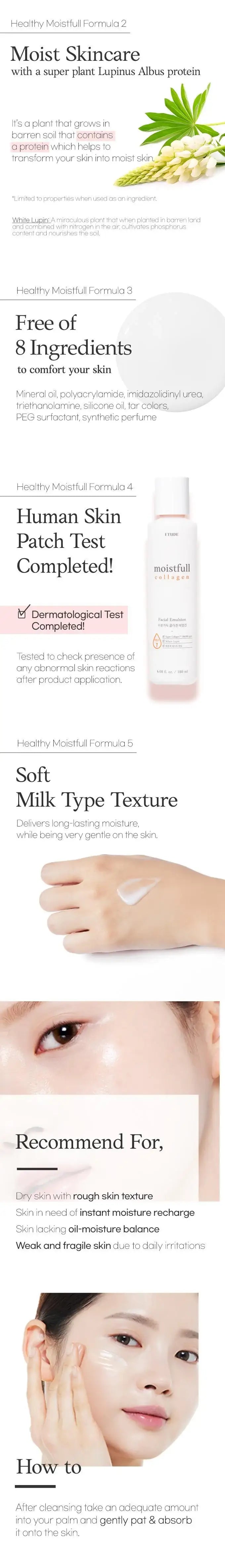 Etude House Moistfull Collagen Emulsion 180ml Korean beauty product image 5
