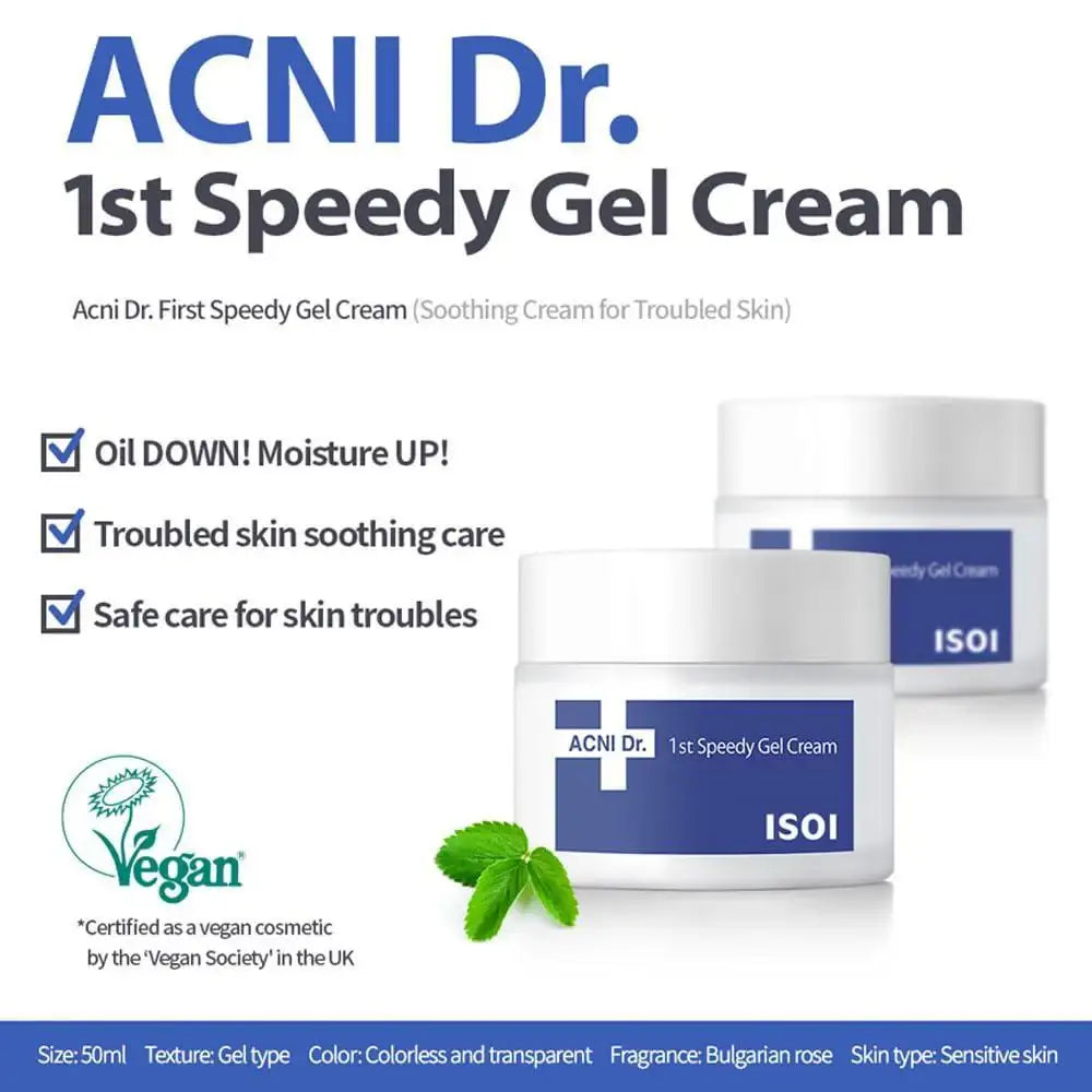 isoi Acni Dr. 1st Speedy Gel Cream 50ml Korean skincare product image 6