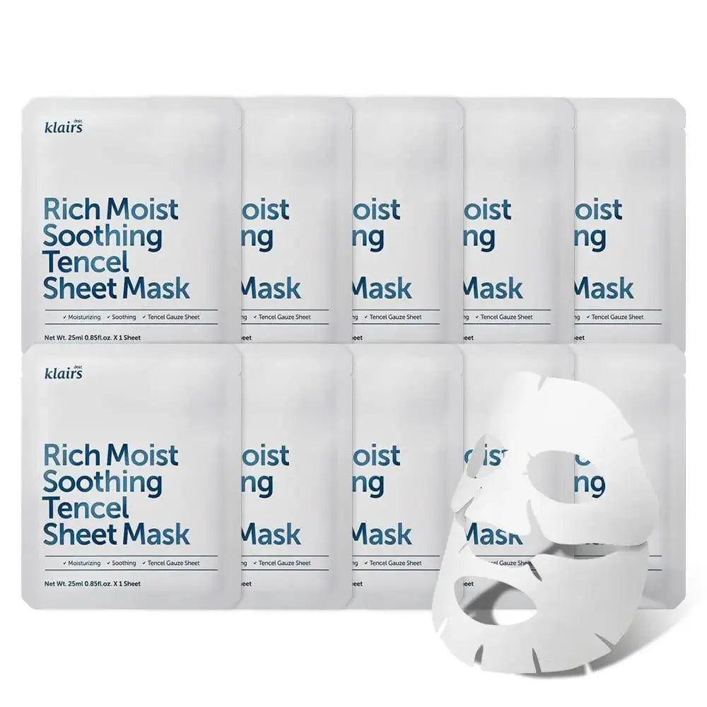 Dear Klairs Rich Moist Soothing Tencel Sheet Mask 25ml x 10ea Korean sheet mask product image 3