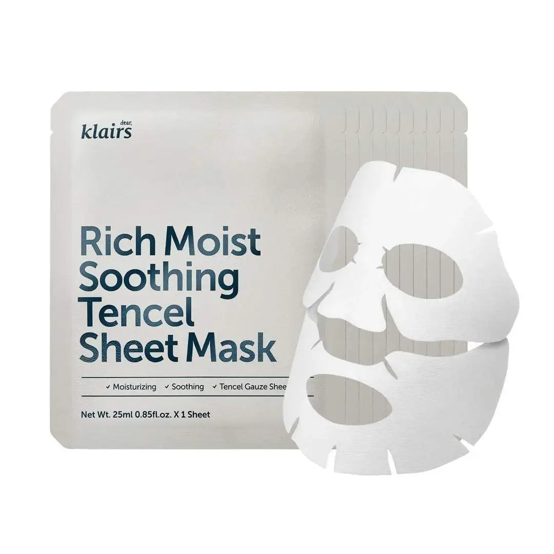Dear Klairs Rich Moist Soothing Tencel Sheet Mask 25ml x 10ea Korean sheet mask product image 4