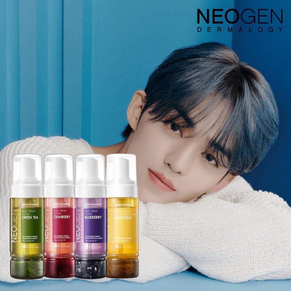 NeoGen DERMALOGY REAL FRESH FOAM CLEANSER GREEN TEA 160G Korean product view 6