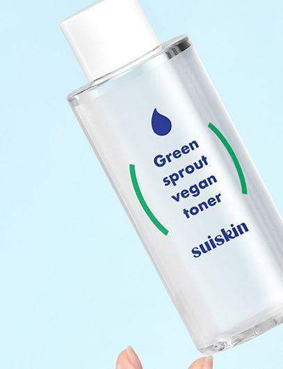 SUISKIN Green sprout vegan toner 200ml Korean skincare product view 5