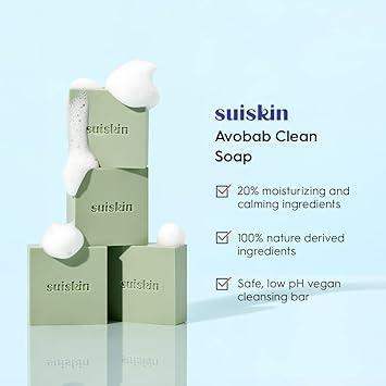 SUISKIN Avobab Clean Soap - 1ea Korean skincare product view 6