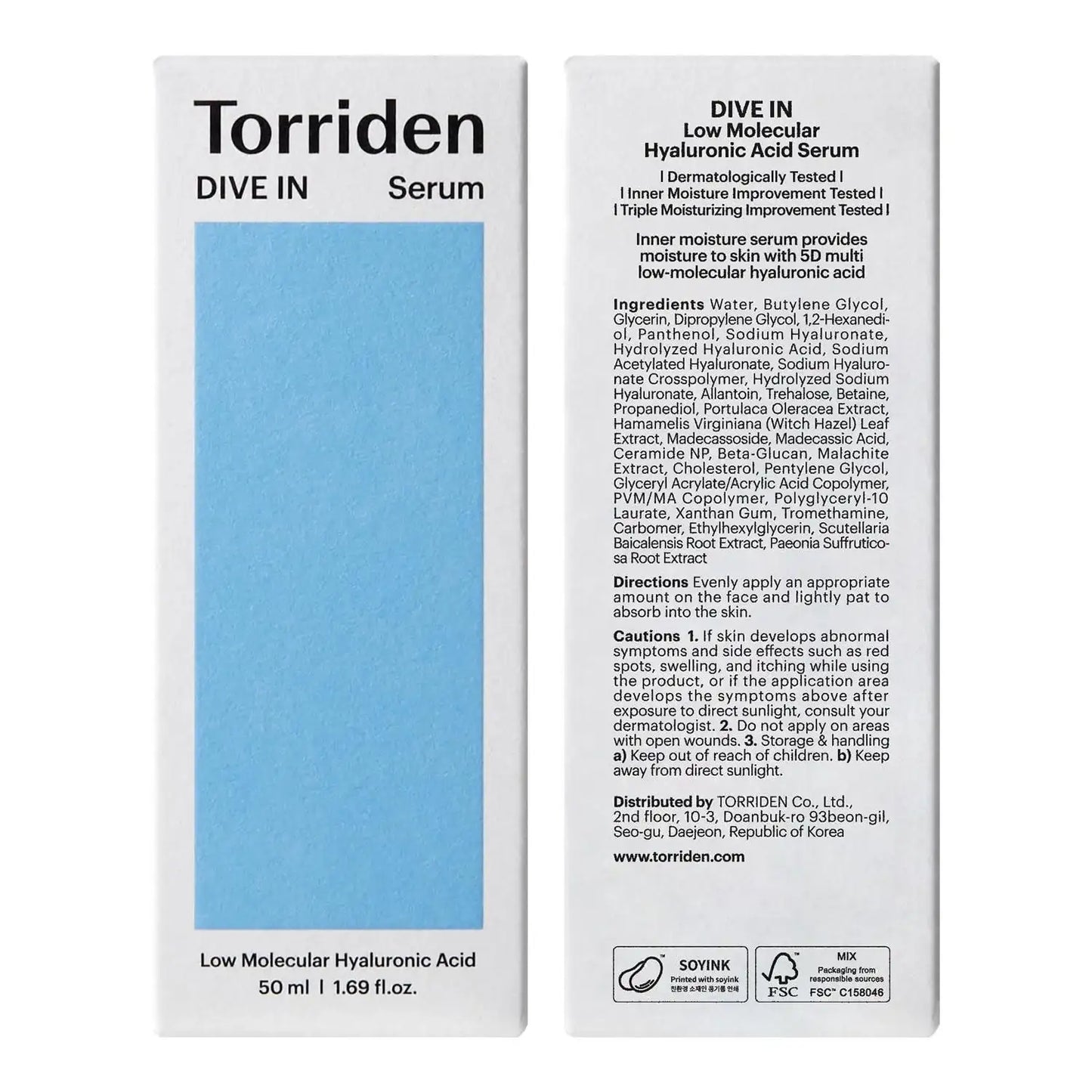 Torriden DIVE IN Low Molecular Hyaluronic Acid Serum 50ml Korean skincare product image 10