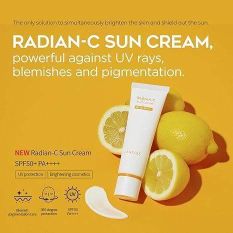Laneige RADIAN-C SUNCREAM 50ml(SPF50+) Korean moisturizer product image 6
