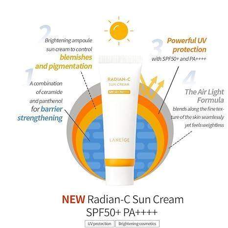 Laneige RADIAN-C SUNCREAM 50ml(SPF50+) Korean moisturizer product image 7