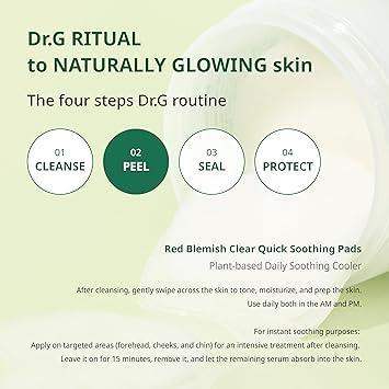 Dr.G Red Blemish Clear Quick Soothing Pads 70ea Korean skincare product image 6
