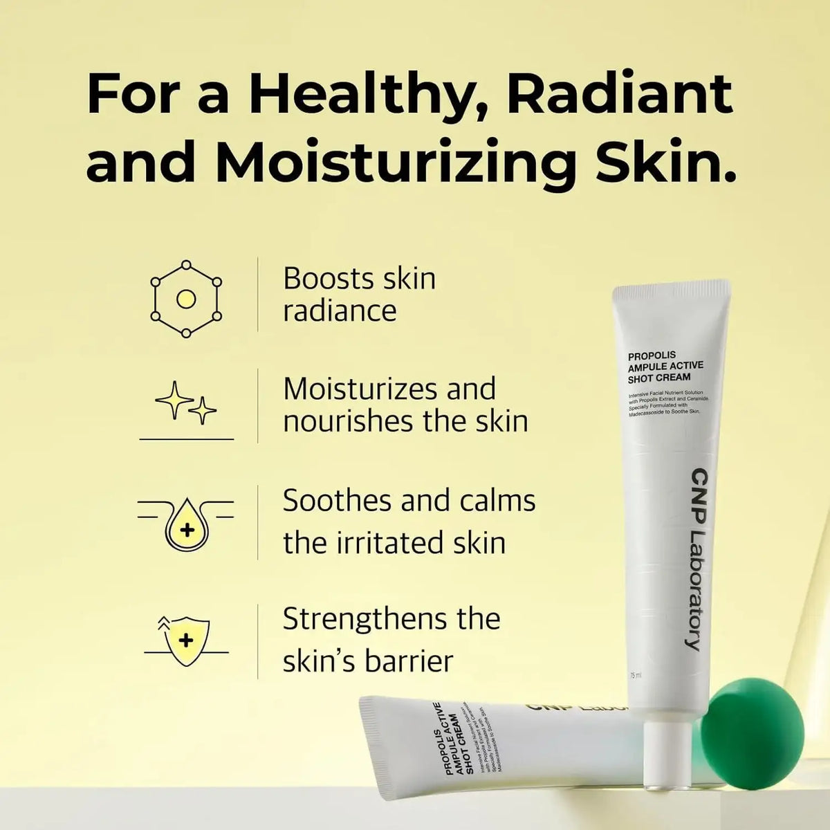 CNP Laboratory Propolis Ampule Active Shot Cream 75ml Korean skincare product image 4