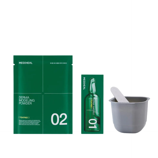 Mediheal Derma Modeling Pack Teatree Calming (Ampoule 2ml+ Powder 28g) Korean skincare product view 2