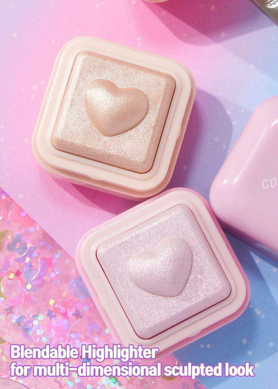 Colorgram Milk Bling Heartlighter 01 Peach Heart Korean makeup product image 7