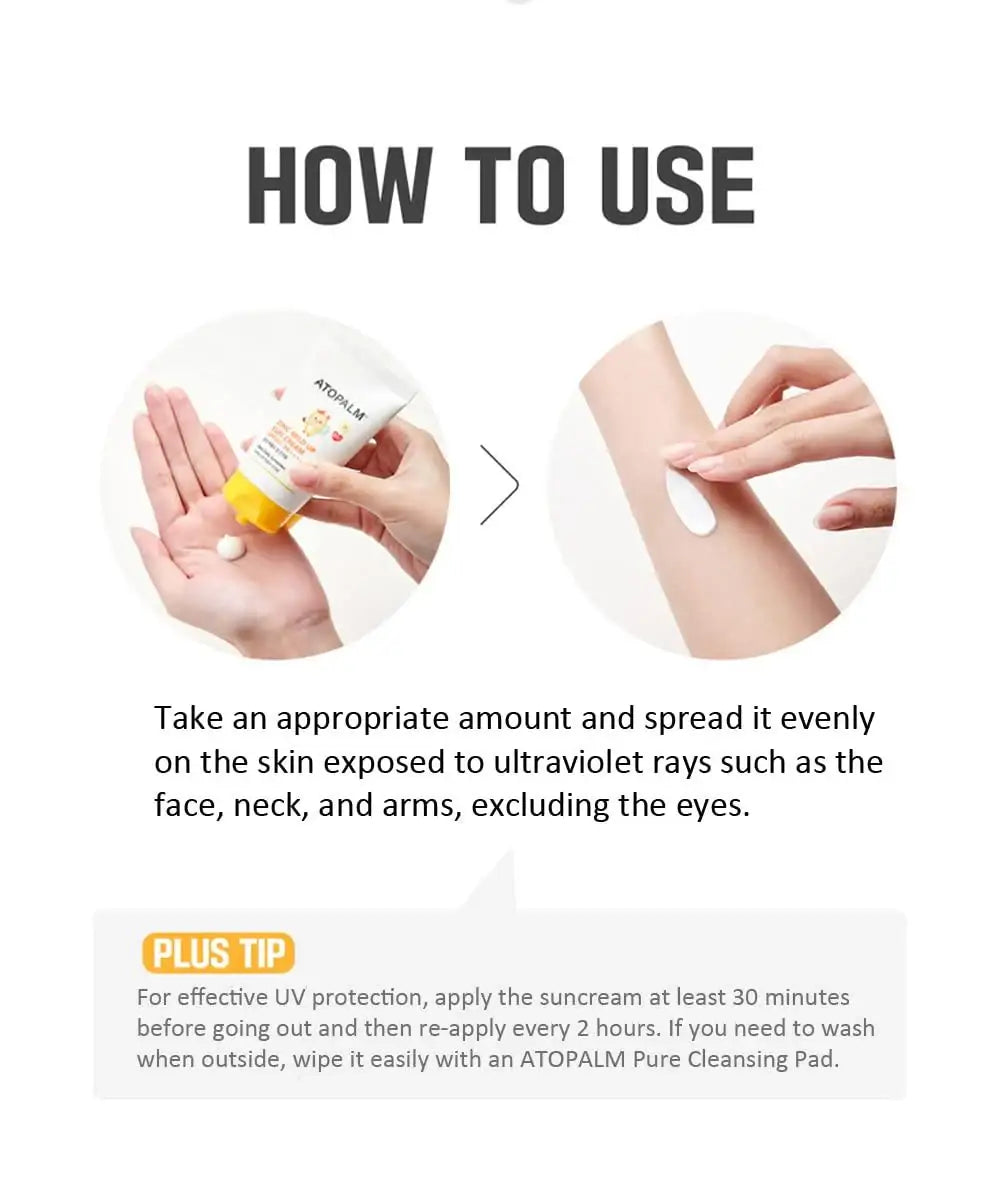 ATOPALM Zinc Mild Up Sun Cream SPF50+ PA++++ 65g — Mineral Sunscreen — product detail 10