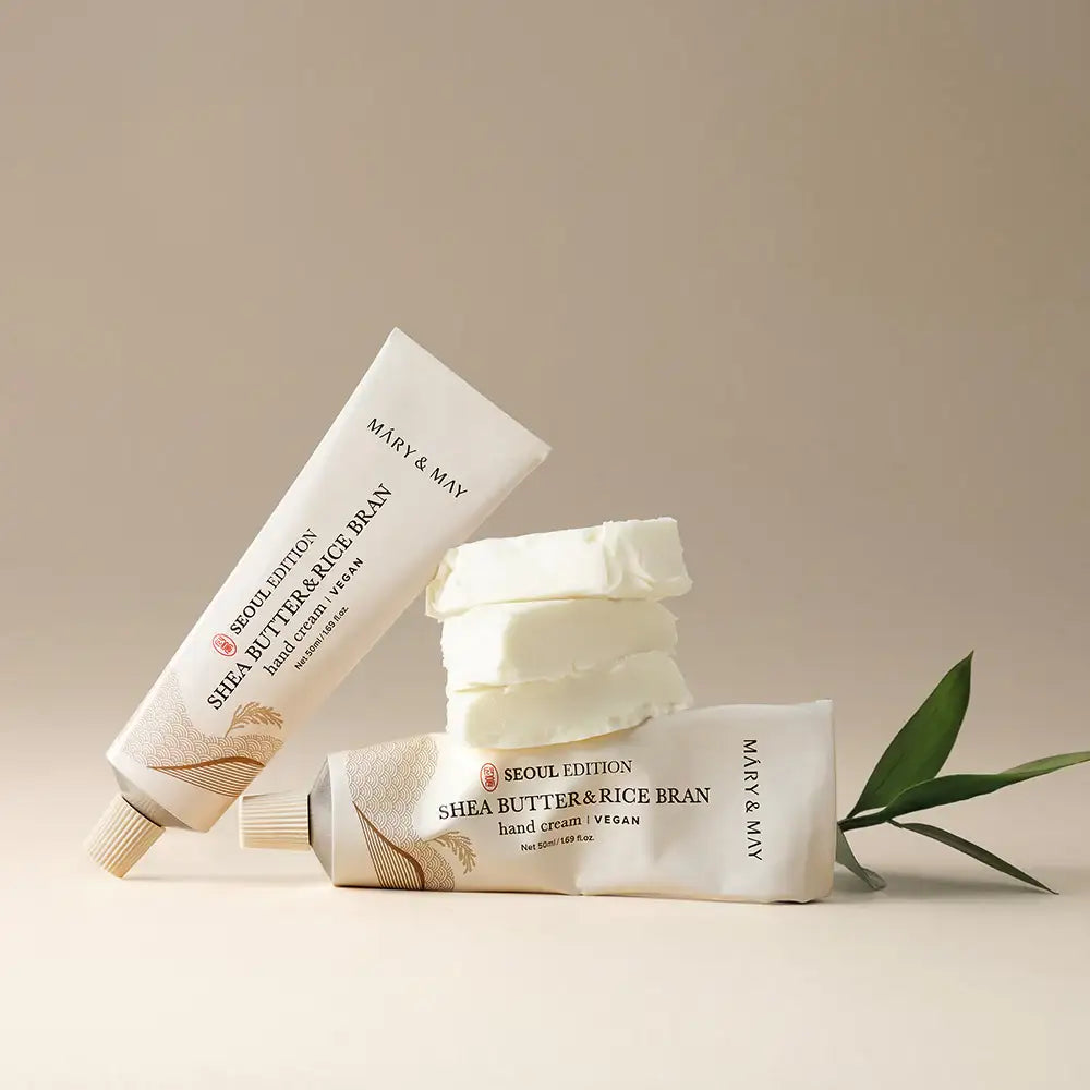 Mary&May Seoul Edition SHEA BUTTER & RICE BRAN Hand Cream 50ml Korean product view 2