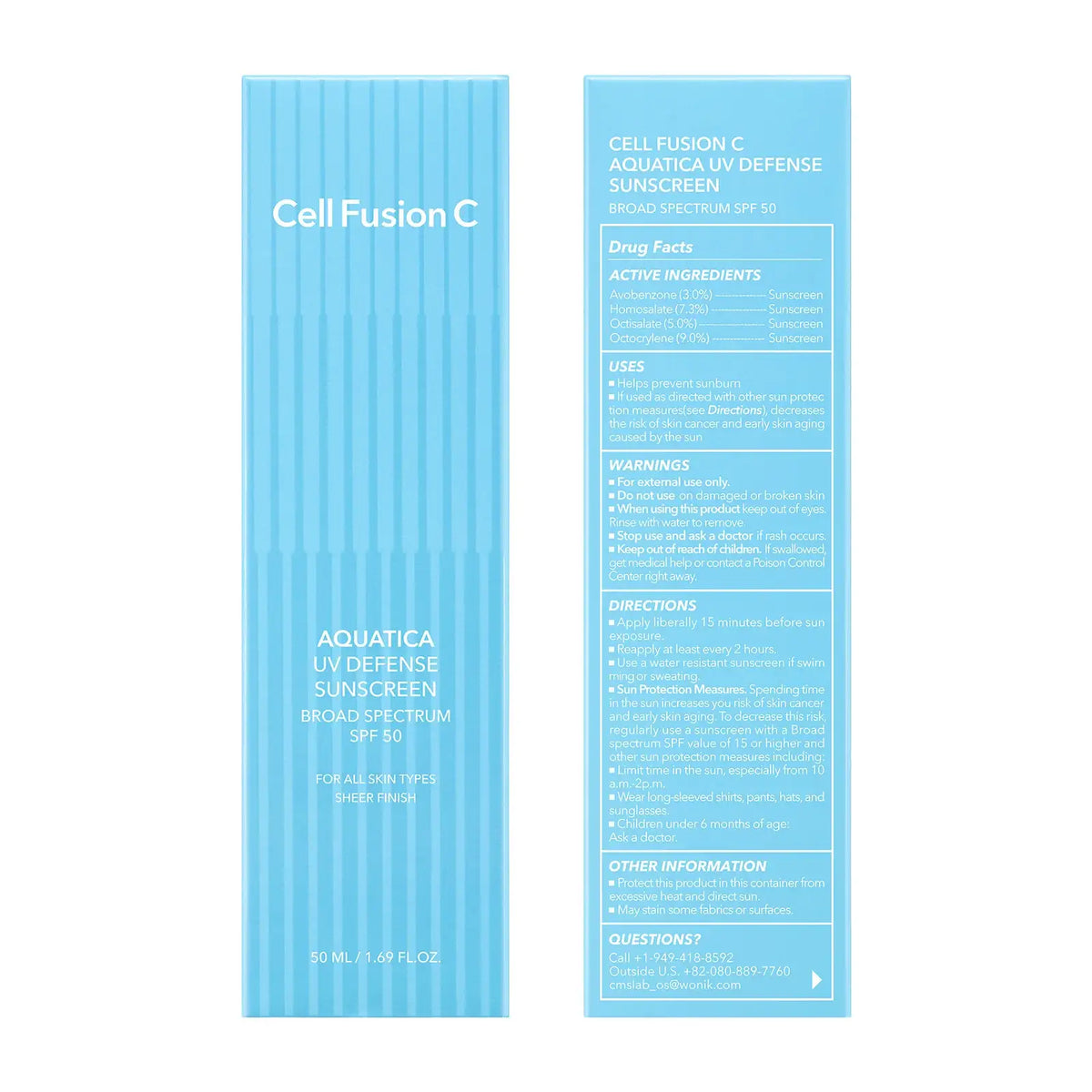 Cell Fusion C Aquatica UV Defense Sunscreen OTC 50ml Korean skincare product image 10
