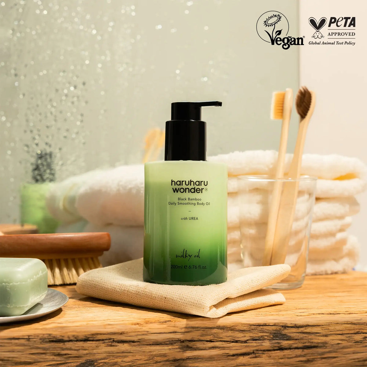 haruharu wonder Black Bamboo Daily Smoothing Body Oil 200ml Korean beauty product image 5