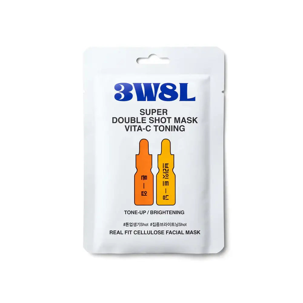 3W8L Super Double Shot Mask VitaC Toning 27ml Korean sheet mask