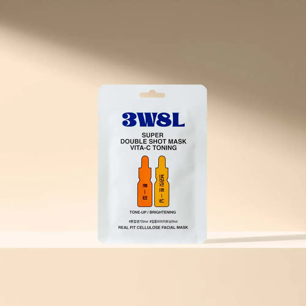 3W8L Super Double Shot Mask VitaC Toning 27ml Korean sheet mask