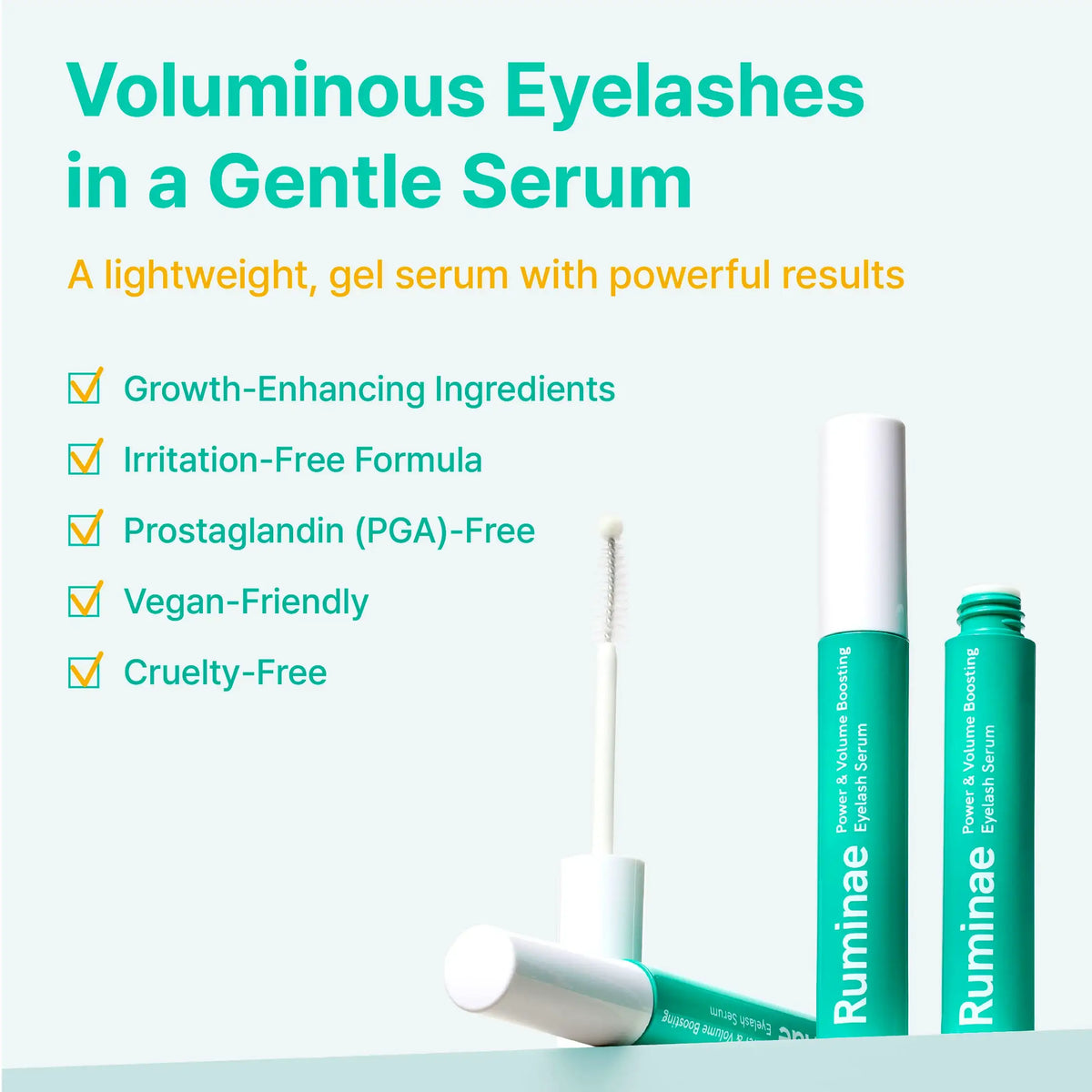Ruminae Power and Volume Eyelash Serum Korean eye care product view 4