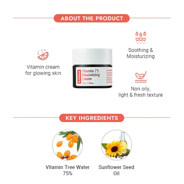 By Wishtrend Vitamin 75 Maximizing Cream 50 g Korean skincare product image 5