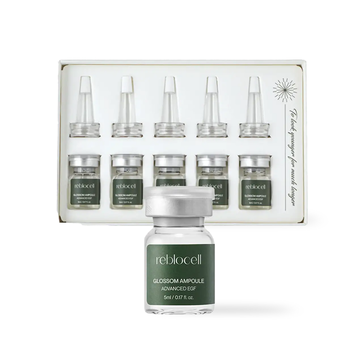 Reblocell Glossom Ampoule EGF 4ppm 5ml x 5 Korean beauty product view 1