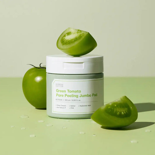 SUNGBOON EDITOR Green Tomato Pore Peeling Jumbo Pad 60 Sheets Korean skincare product image 2