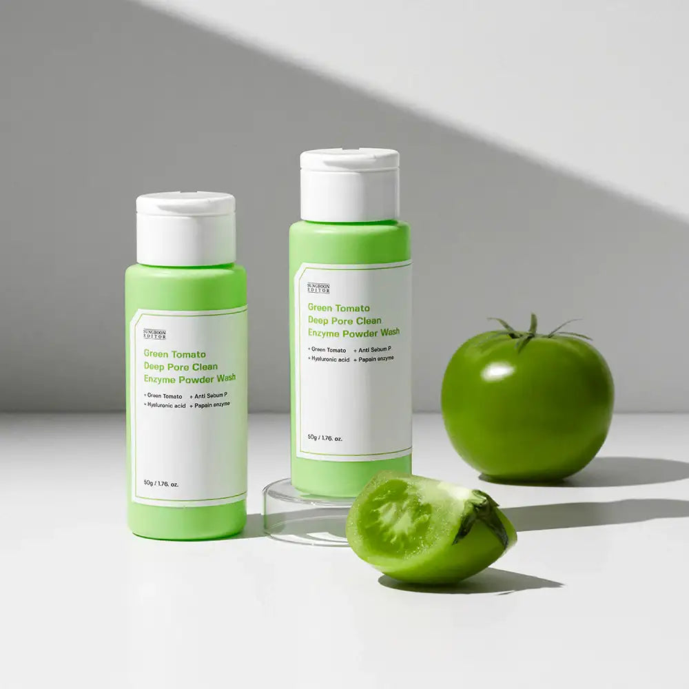SUNGBOON EDITOR Green Tomato Deep Pore Clean Enzyme Powder Wash 50g Korean skincare product image 4