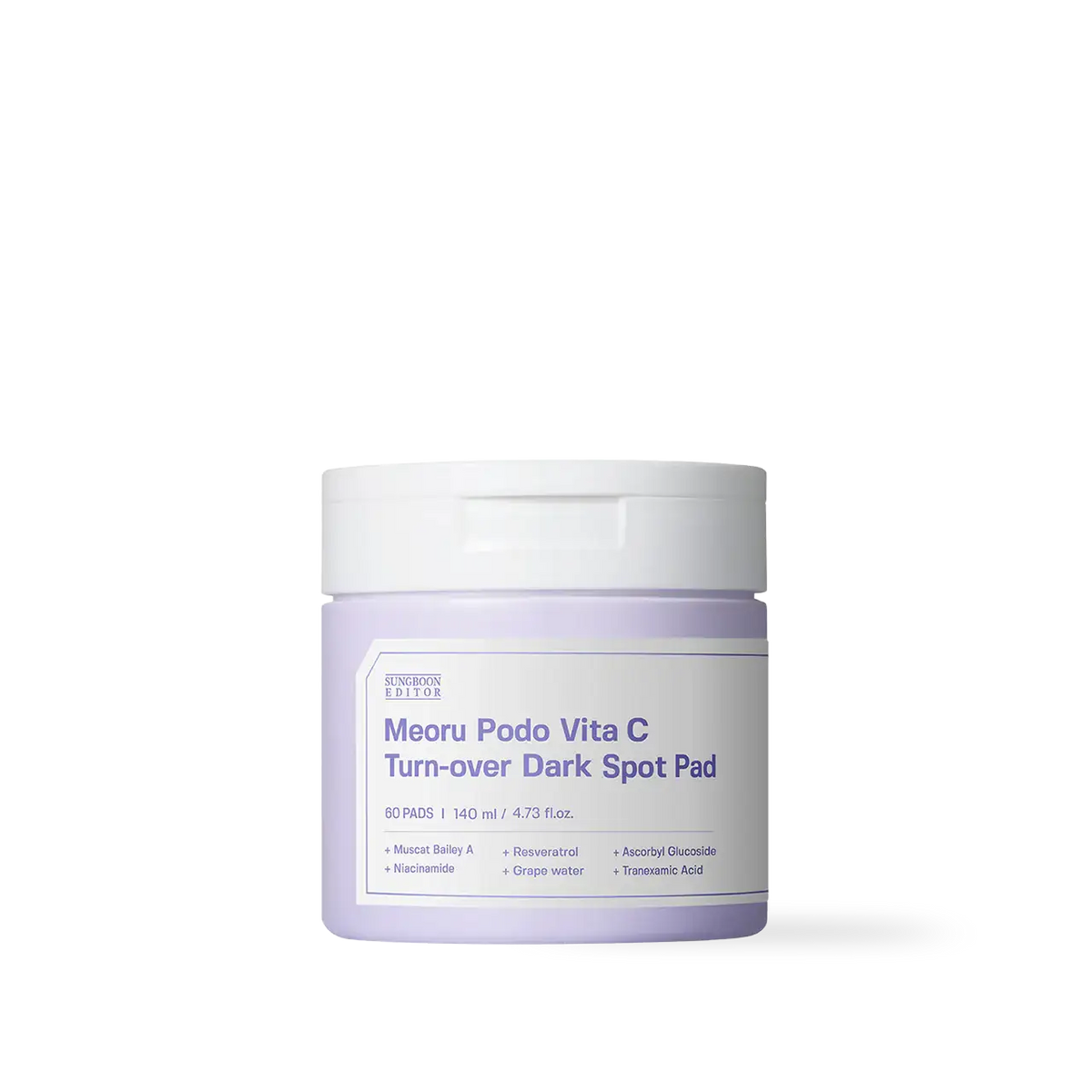 SUNGBOON EDITOR Meoru Podo Vita C Turn-over Dark Spot Pad 60pcs, 140ml Korean skincare product image 1