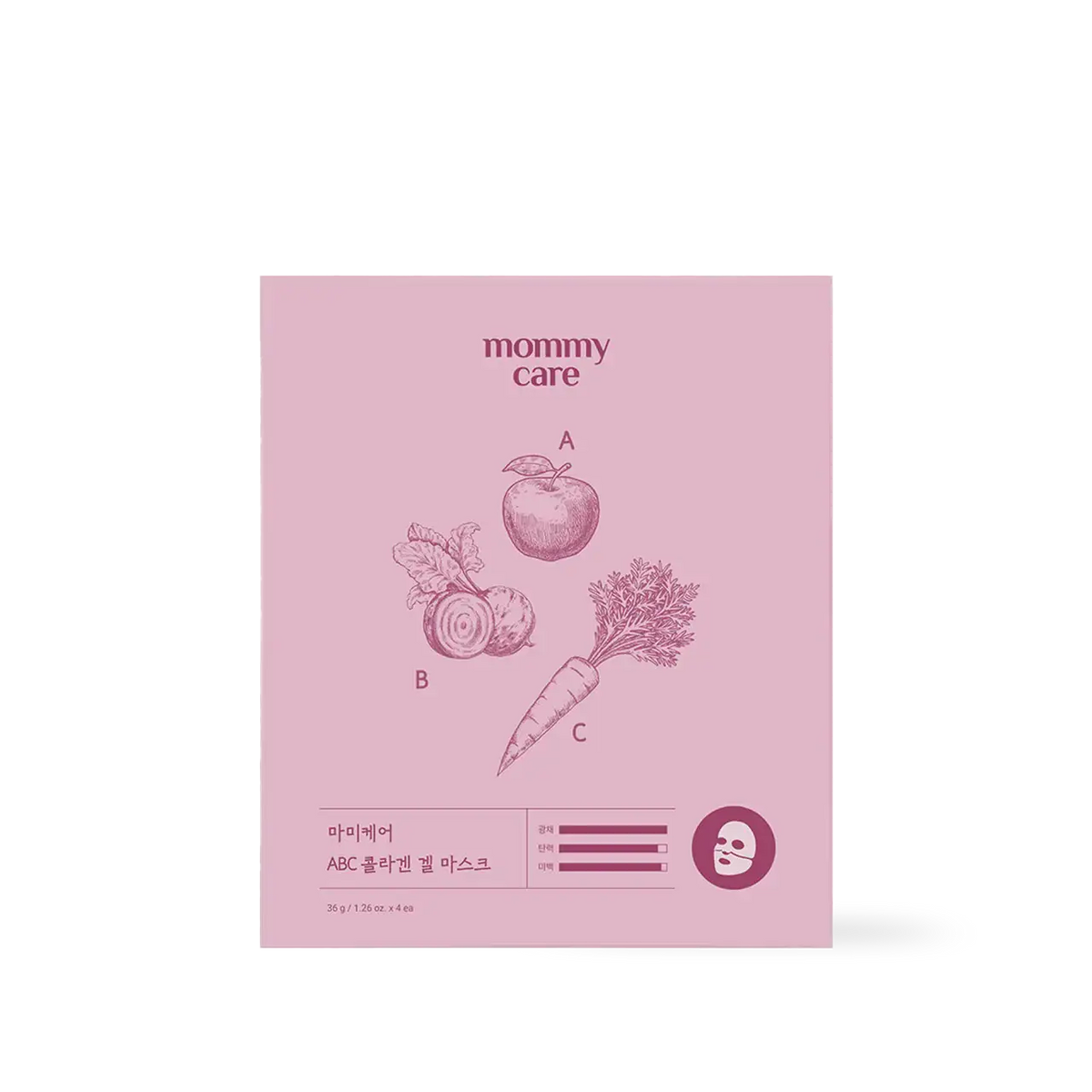 mommycare ABC Collagen Gel Mask 36g*4pcs Korean beauty product view 1