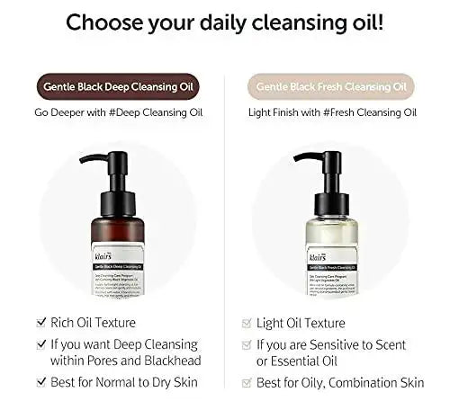 Dear Klairs Gentle Black Fresh Cleansing Oil 150ml Korean cleansing oil product image 7