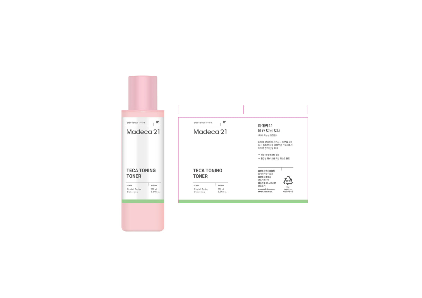 Madeca21 Teca Toning Toner 150ml product packaging view