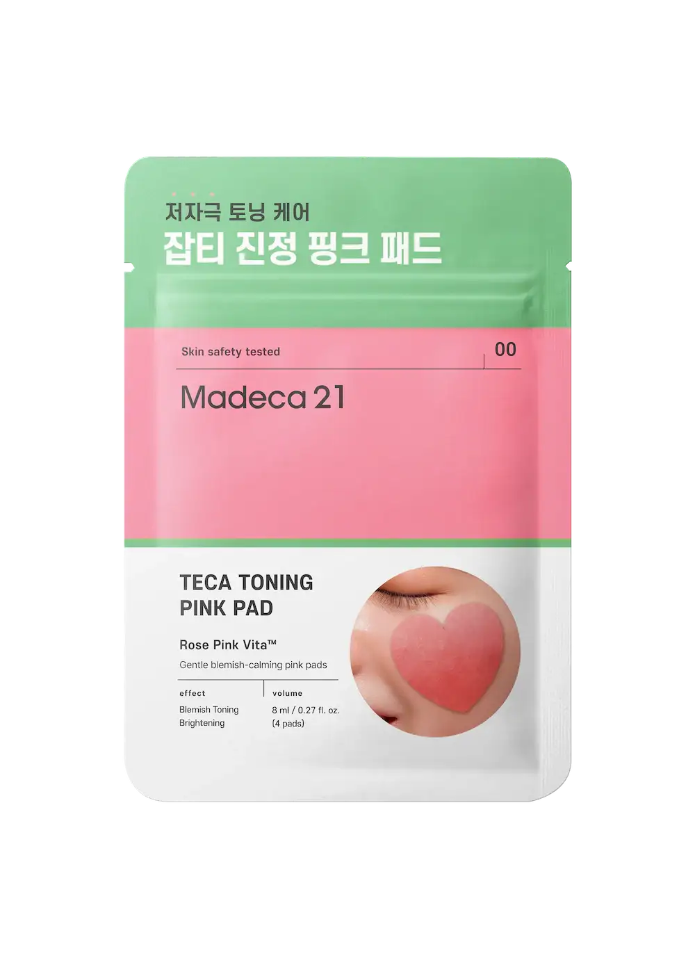 Madeca21 Teca Toning Pink Pad 4ea Korean skincare product