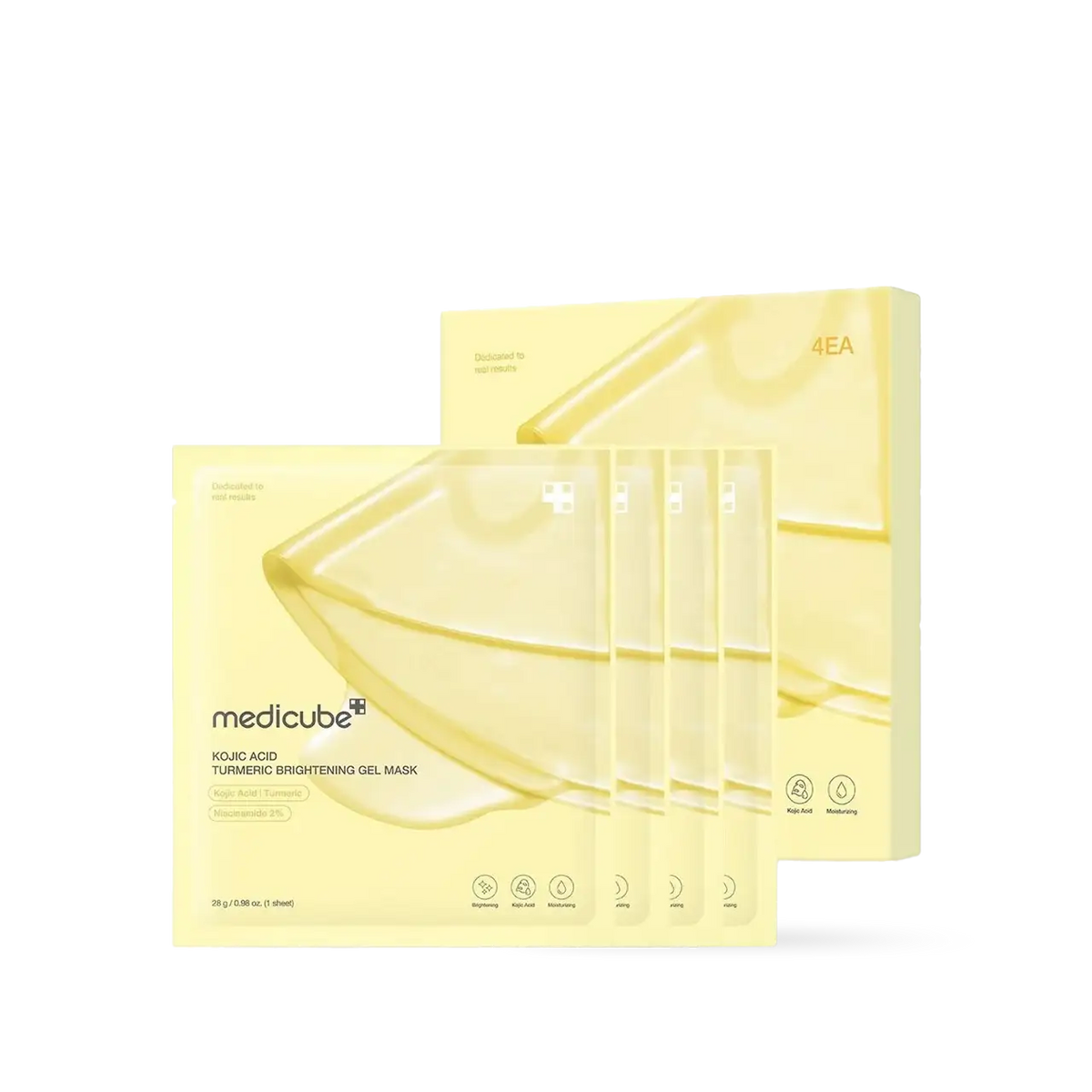 Medicube Kojic Acid Turmeric Brightening Gel Mask 4EA Korean skincare product view 1