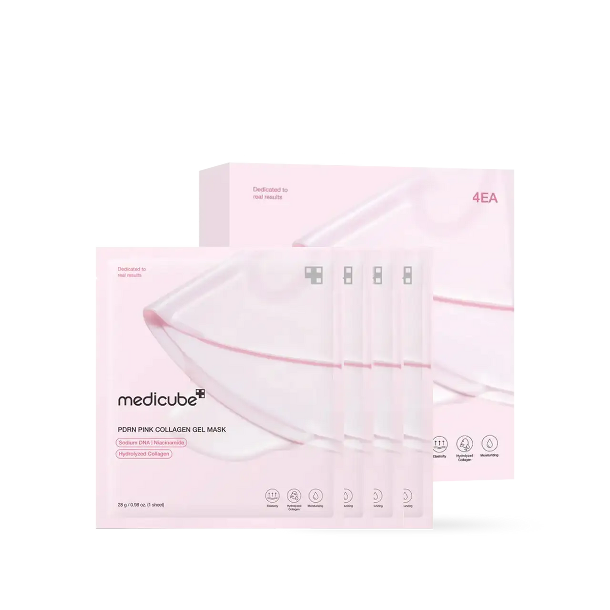 Medicube PDRN Pink Collagen Gel Mask 4EA Korean skincare product view 1