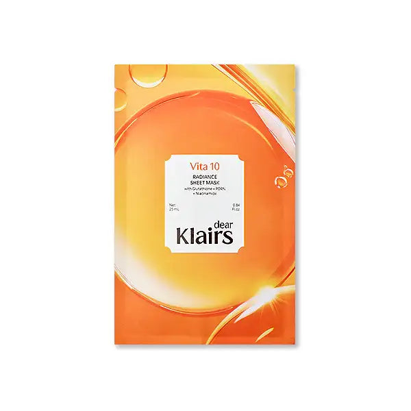 Dear Klairs Vita 10 Radiance Sheet Mask 5ea Korean sheet mask product image 1