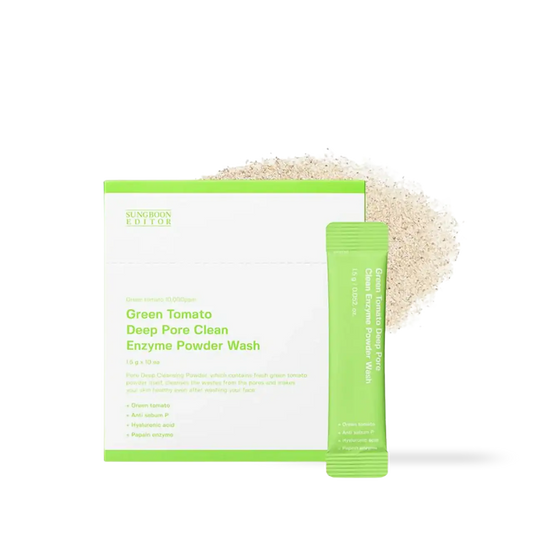 SUNGBOON EDITOR Green Tomato Deep Pore Clean Enzyme Powder Wash 1.5gX10ea Korean skincare product image 2