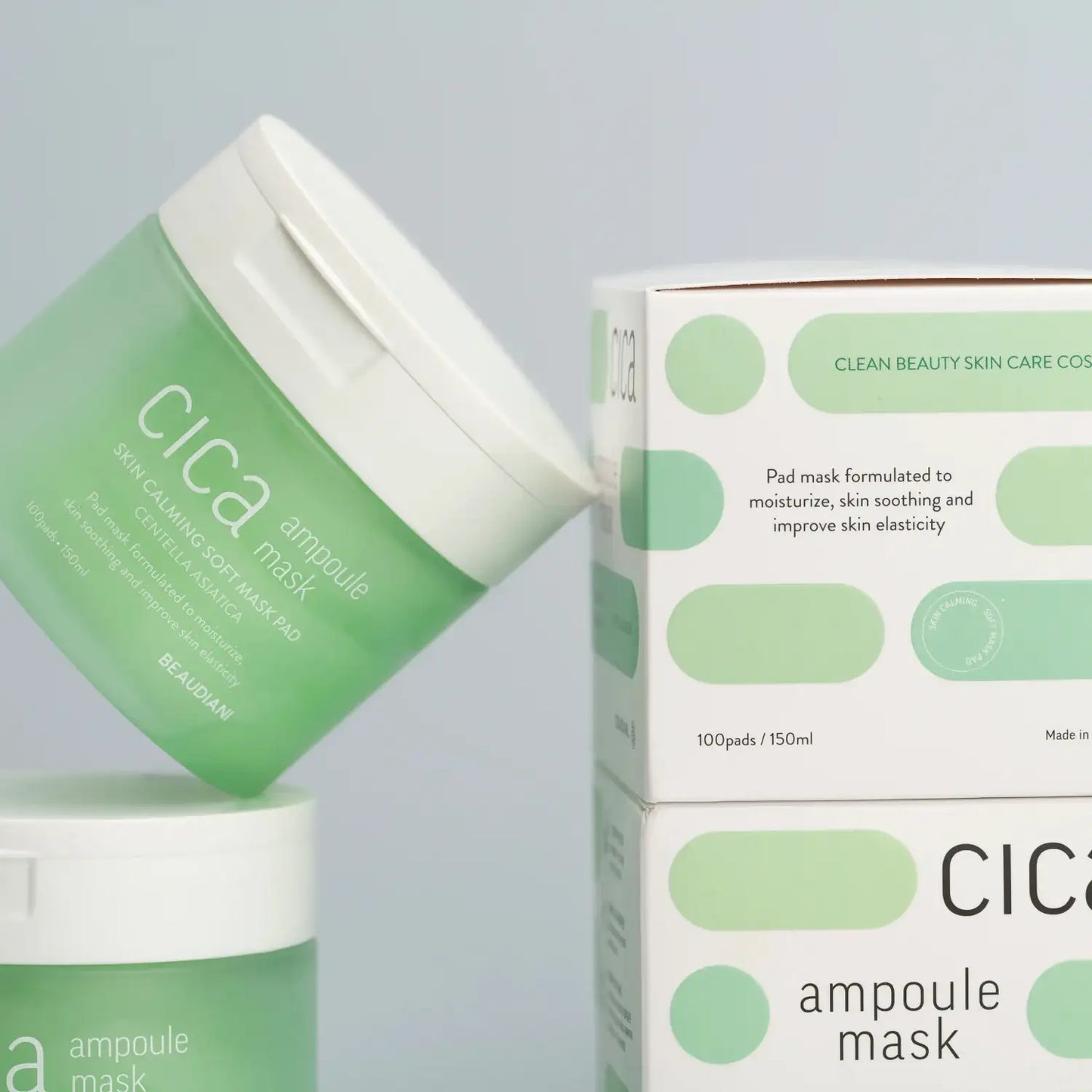 Beaudiani Cica Ampoule Mask 100ea — Calming Toner Pad — product detail 8