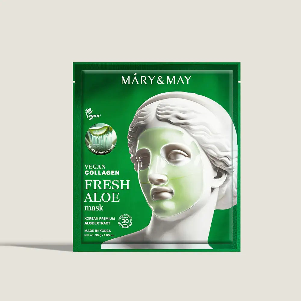 Mary&May Vegan Collagen Fresh Aloe Mask (30g x4) Korean product view 2