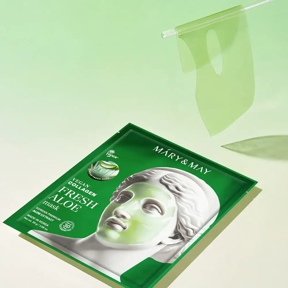 Mary&May Vegan Collagen Fresh Aloe Mask (30g x4) Korean product view 3