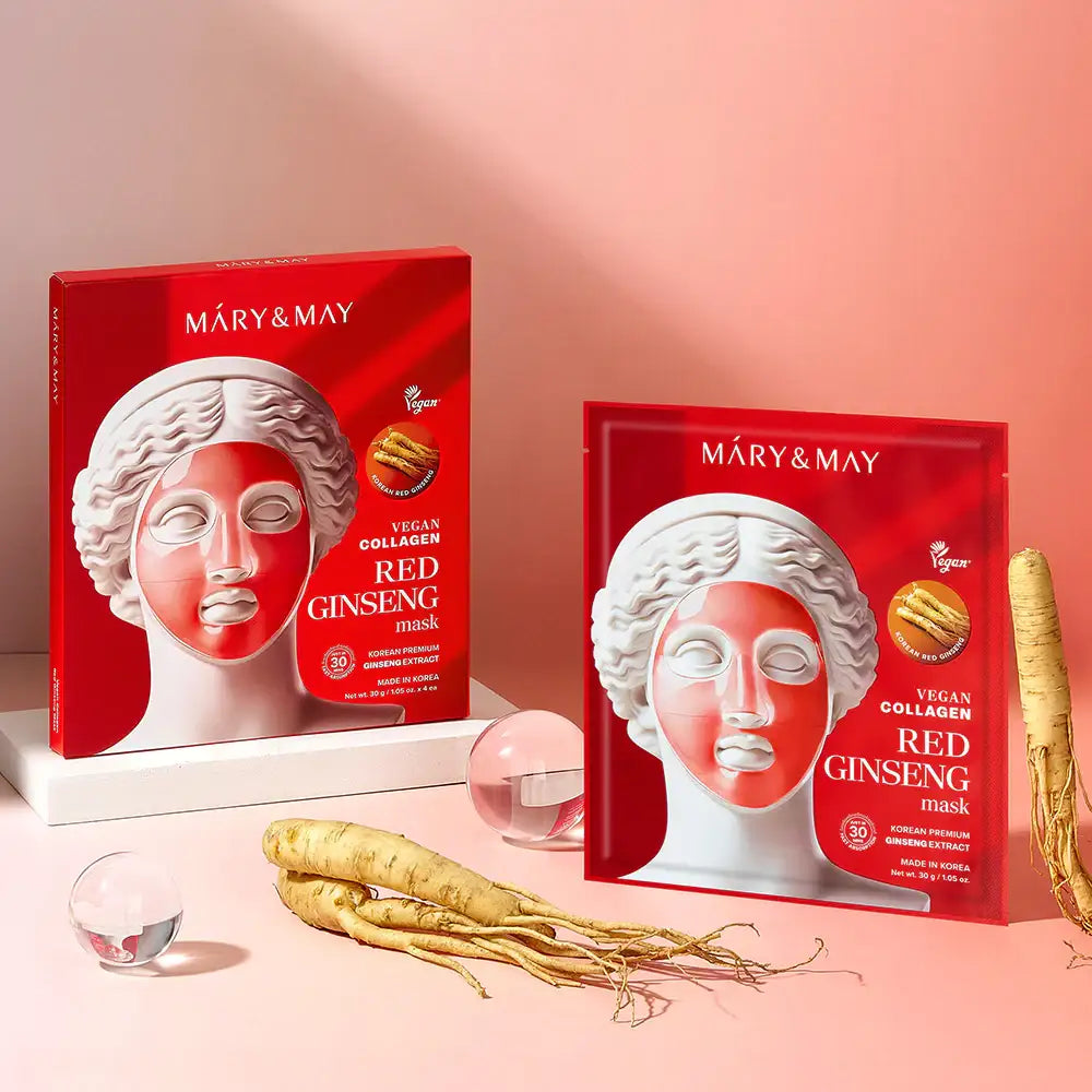 Mary&May Vegan Collagen Red Ginseng Mask (30g x4) Korean product view 4